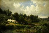 BECKMANN Johannes, Hans Landschaft Mit Reetdachhäusern BECKMANN Johannes, Hans Landschaft Mit Reetdachhäusern