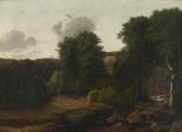 BECKMANN Johannes, Hans Waldlandschaft Mit Bachlauf. BECKMANN Johannes, Hans Waldlandschaft Mit Bachlauf.