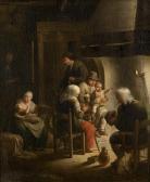 beekkerk herman wouter A Kitchen Interior With A Peasant Family Around A Fireplace beekkerk herman wouter A Kitchen Interior With A Peasant Family Around A Fireplace
