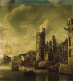 BEERSTRATEN Johannes A Capriccio Of An Italian Port BEERSTRATEN Johannes A Capriccio Of An Italian Port