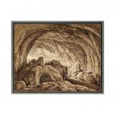 BEGUYER DE CHANCOURTOIS Rene Louis Maurice A View Of The Zingheri Cave At Vicovaro BEGUYER DE CHANCOURTOIS Rene Louis Maurice A View Of The Zingheri Cave At Vicovaro