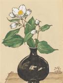 BEHMER Marcus Stillleben Mit Bauchiger Vase Und Akelei BEHMER Marcus Stillleben Mit Bauchiger Vase Und Akelei