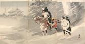 BEISAKU Taguchi The First Of Two Figures Scouting In A Snowstorm And The Second A View Of Fengtianfu BEISAKU Taguchi The First Of Two Figures Scouting In A Snowstorm And The Second A View Of Fengtianfu