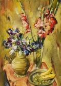BELL Josef Still Life With Gladiolas And Fruits BELL Josef Still Life With Gladiolas And Fruits