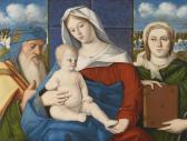 BELLO MARCO A Sacra Conversazione: The Madonna And Child With Saint Simeon And A Female Saint BELLO MARCO A Sacra Conversazione: The Madonna And Child With Saint Simeon And A Female Saint