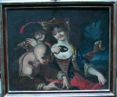 BELOTTI Pietro Dame Mit Maske Begleitet Von Einen Eleganten Flötenspieler Und Diener In Landschaft BELOTTI Pietro Dame Mit Maske Begleitet Von Einen Eleganten Flötenspieler Und Diener In Landschaft