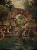 BENESCH Josef Ferdinand Die Römische Ruine Im Schlosspark Von Schönbrunn BENESCH Josef Ferdinand Die Römische Ruine Im Schlosspark Von Schönbrunn