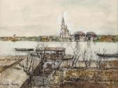 BENOIS Alexandre City View Across A River BENOIS Alexandre City View Across A River