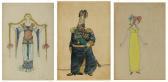 BENOIS Nikolai Alexandrov. Three Costume Designs For Nikita Balieff````s Production Of "amour Et Hierarchie" (love And Hierarchy) BENOIS Nikolai Alexandrov. Three Costume Designs For Nikita Balieff````s Production Of "amour Et Hierarchie" (love And Hierarchy)