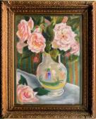 Benois W. Stillleben – Fayencevase Mir Rosa Rosen Benois W. Stillleben – Fayencevase Mir Rosa Rosen