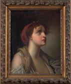 BENOIT MARTHO CHARLES Portrait De Jeune Fille BENOIT MARTHO CHARLES Portrait De Jeune Fille