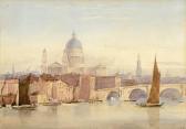 BENTLEY Charles Edward St Paul's Cathedral And Blackfriars Bridge BENTLEY Charles Edward St Paul's Cathedral And Blackfriars Bridge