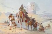BENWELL Joseph Austin A Caravan With The Pyramids And Sphinx Beyond BENWELL Joseph Austin A Caravan With The Pyramids And Sphinx Beyond