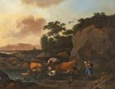BERCHEM Nicolaes Italienische Landschaft Mit Hirten Und Herde BERCHEM Nicolaes Italienische Landschaft Mit Hirten Und Herde