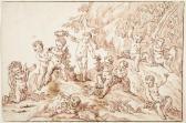 BERCHET Pierre Szene Spielender Putti BERCHET Pierre Szene Spielender Putti