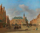 BERCKHEYDE Gerrit Adriaensz The Grote Markt In Haarlem With The Town Hall BERCKHEYDE Gerrit Adriaensz The Grote Markt In Haarlem With The Town Hall