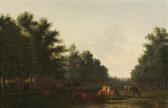 BERCKHEYDE Gerrit Adriaensz The Haarlemmerhout With The Grote Houtpoort In Haarlem BERCKHEYDE Gerrit Adriaensz The Haarlemmerhout With The Grote Houtpoort In Haarlem