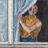 BERGANDER Rudolf Junge Aus Fenster Blickend BERGANDER Rudolf Junge Aus Fenster Blickend
