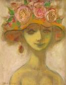 BERGER David Lady In A Flowered Hat BERGER David Lady In A Flowered Hat