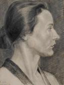 Bergmann-Franken Alois Frauenportrait Seitenbildnis Einer Jungen Frau, Mit Hochgestecktem Haar Bergmann-Franken Alois Frauenportrait Seitenbildnis Einer Jungen Frau, Mit Hochgestecktem Haar