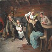 BERGSLIEN Nils Nilsen Interior From A Norwegian Peasant House BERGSLIEN Nils Nilsen Interior From A Norwegian Peasant House