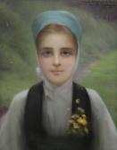 BERINGIER Nicette Portrait De Jeune Bretonne BERINGIER Nicette Portrait De Jeune Bretonne