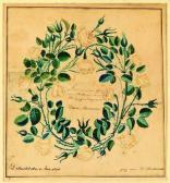 BERKEHEMEIER Wilhelm A Wedding Announcement In The Form Of Adecorative Floral Garland Of Roses BERKEHEMEIER Wilhelm A Wedding Announcement In The Form Of Adecorative Floral Garland Of Roses