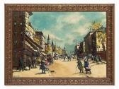 BERKES Antal Street Scene In Autumn BERKES Antal Street Scene In Autumn