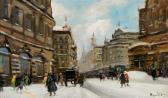 BERKES Antal Winter Street Scene BERKES Antal Winter Street Scene