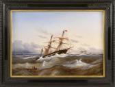BERKHOUT Nicolaes An American Ship Battling Surging Seas BERKHOUT Nicolaes An American Ship Battling Surging Seas