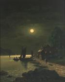 BERLOWSKI G. Nächtliche Rheinlandschaft BERLOWSKI G. Nächtliche Rheinlandschaft