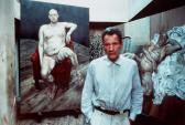 BERNARD Bruce Lucian Freud In His Studio With Two Paintings Of Late Bowery BERNARD Bruce Lucian Freud In His Studio With Two Paintings Of Late Bowery