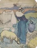 BERNARD Emile Paysanne Bretonne Ou La Ferme À La Cruche. BERNARD Emile Paysanne Bretonne Ou La Ferme À La Cruche.