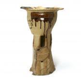 BERNARD Nell Stoneware Centre Piece Modelled With Angular Corpus And Pierced Stem BERNARD Nell Stoneware Centre Piece Modelled With Angular Corpus And Pierced Stem