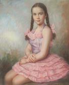 BERNARD PEREIRA C. Portrait Of Young Girl BERNARD PEREIRA C. Portrait Of Young Girl