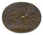 BERNARDI GIOVANNI Plaquette With A Bull Hunt BERNARDI GIOVANNI Plaquette With A Bull Hunt