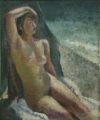 BERQUE Jean Nu Assis Au Bord De La Mer BERQUE Jean Nu Assis Au Bord De La Mer