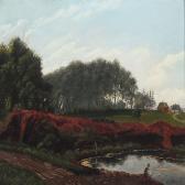 BERTELSEN Rudolf Landscape With A Boy Fishing BERTELSEN Rudolf Landscape With A Boy Fishing