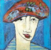 BERTHAULT Francis Portrait Au Chapeau Rouge BERTHAULT Francis Portrait Au Chapeau Rouge