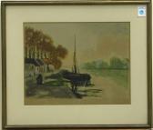 BERTHOUD V.F. Rural Harbor Scene BERTHOUD V.F. Rural Harbor Scene