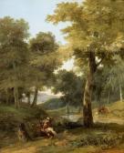 BERTIN Jean Victor Horsemen In Landscape BERTIN Jean Victor Horsemen In Landscape