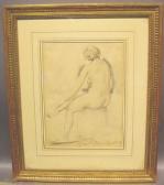 BERTOLETTI Bernard Pierre A. Seated Nude In A Landscape BERTOLETTI Bernard Pierre A. Seated Nude In A Landscape