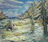 Berzinsh Janis Landscape With Hay Berzinsh Janis Landscape With Hay