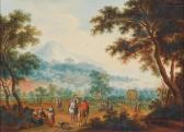 BESCHEY Karel, Charles Weite Hügellandschaft Mitreitern Und Landvolk BESCHEY Karel, Charles Weite Hügellandschaft Mitreitern Und Landvolk