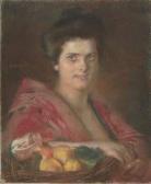 BESNARD Paul Albert Mädchen Mit Früchtekorb BESNARD Paul Albert Mädchen Mit Früchtekorb