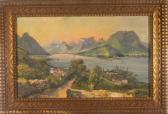 BESSON Jules Gustave Le Lac D'annecy Depuis Talloires BESSON Jules Gustave Le Lac D'annecy Depuis Talloires