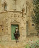 BETTINGER Gustave A Nobleman By A Gothic Gate BETTINGER Gustave A Nobleman By A Gothic Gate