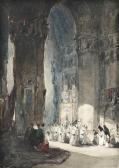 BEVERLEY William Roxby A Religious Procession Bathed In Sunlight In A Cathedral Interior BEVERLEY William Roxby A Religious Procession Bathed In Sunlight In A Cathedral Interior