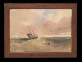 BEVERLEY William Roxby Sea Piece With Shipping Boats BEVERLEY William Roxby Sea Piece With Shipping Boats