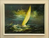 BEVORT John Sailing Boats At Sea BEVORT John Sailing Boats At Sea